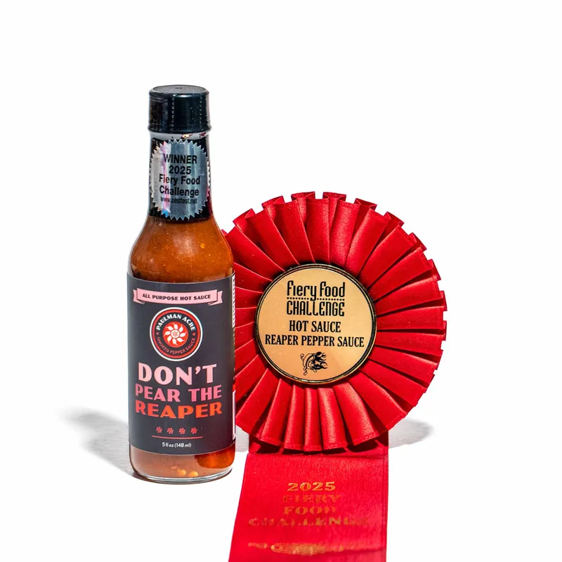 Paulman Acre - Don’t Pear the Reaper Hot Sauce by California Hot Sauce Solutions hot sauce bottle