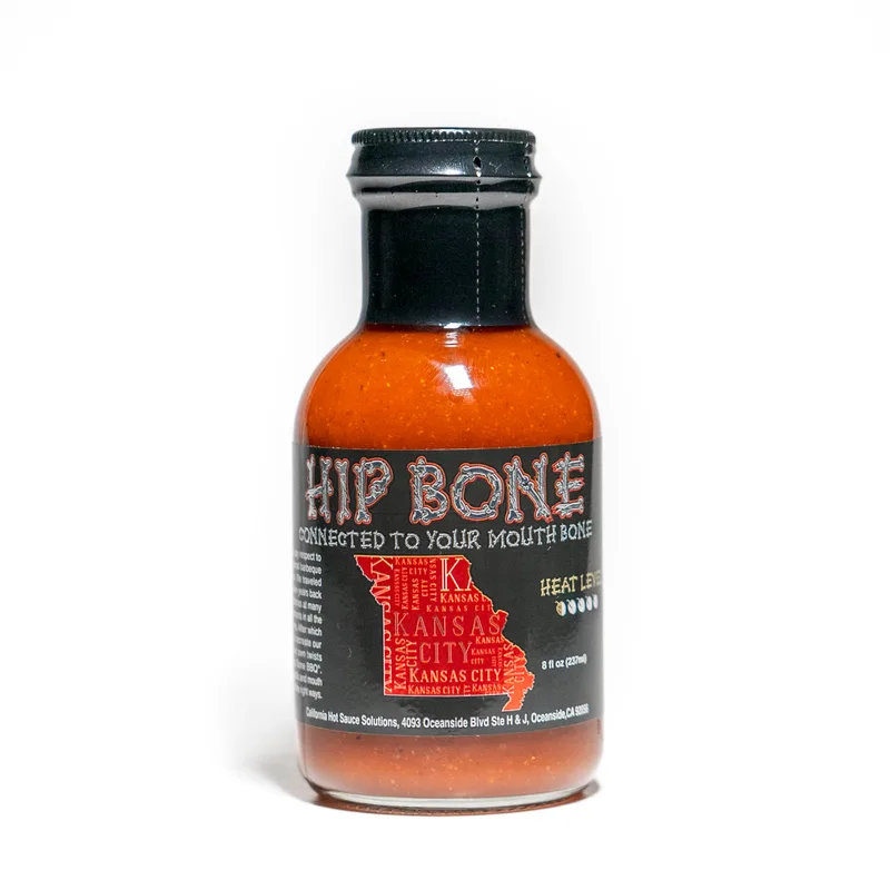 Hip Bone - Kansas City BBQ Sauce by California Hot Sauce Solutions hot sauce bottle