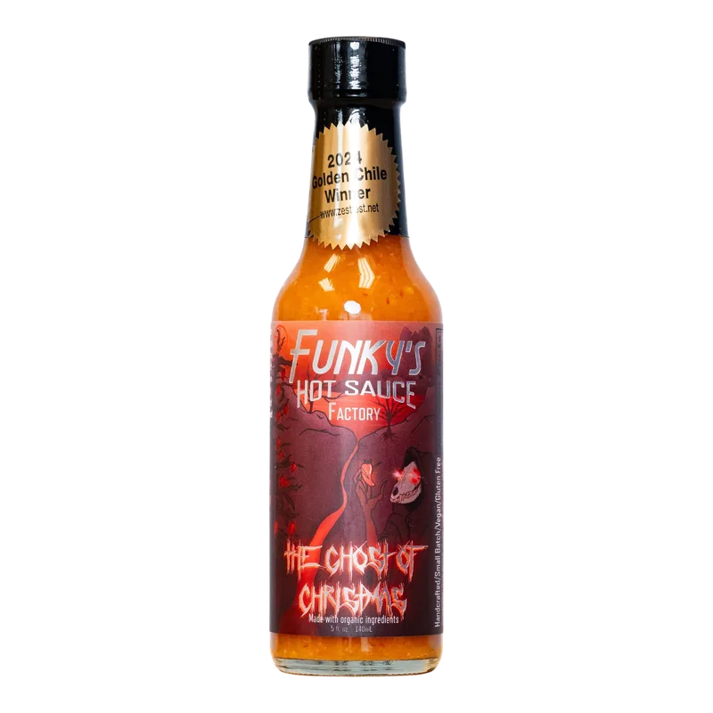 The Ghost of Christmas - 5oz bottle - Back for Christmas in July!!! by Funky's Foods, LLC hot sauce bottle
