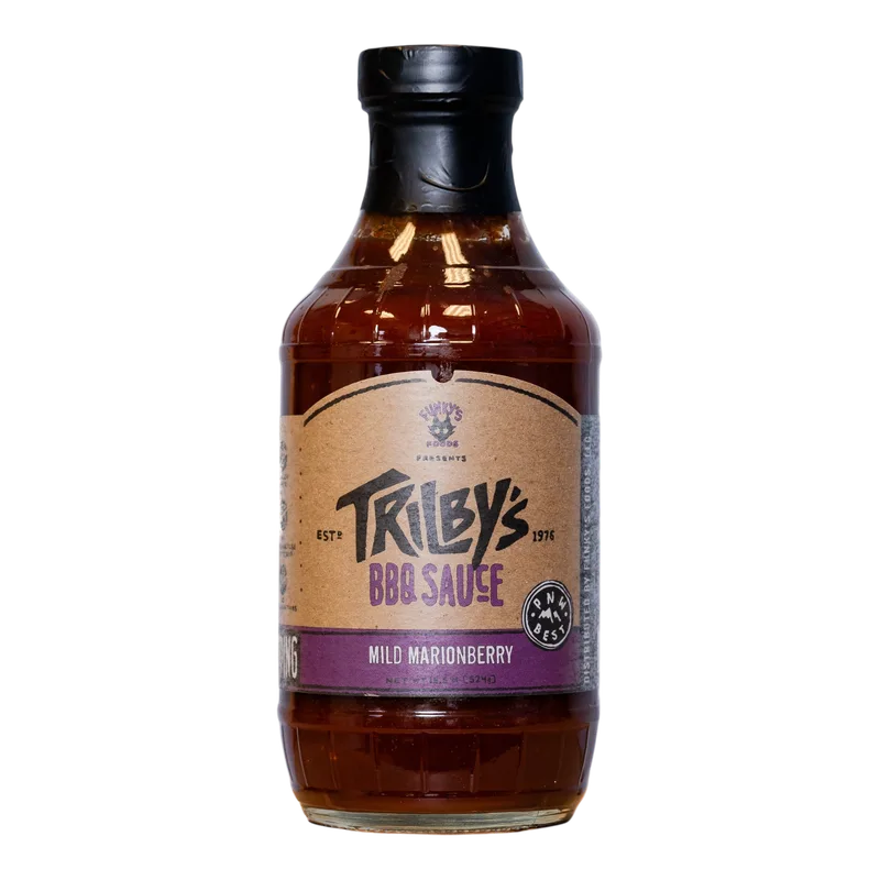 Trilby's Mild Marionberry BBQ Sauce by Funky's Foods, LLC hot sauce bottle
