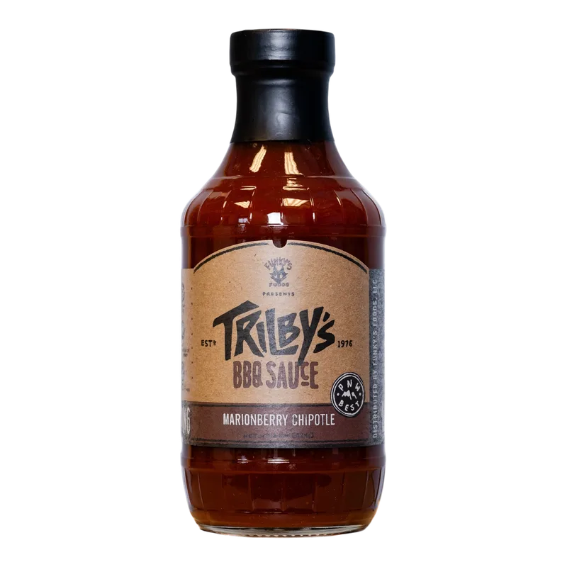 Trilby's Chipotle Marionberry BBQ Sauce by Funky's Foods, LLC hot sauce bottle