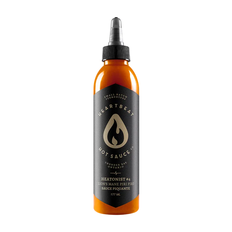 Lion's Mane Piri Piri by HBHSco hot sauce bottle