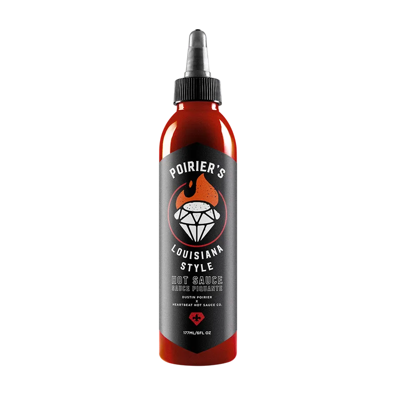 Poirier's Louisiana Style by HBHSco hot sauce bottle