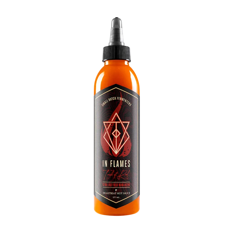 In Flames x Heartbeat Hot Sauce "Touch Of Red" - Xtra Hot Red Habanero