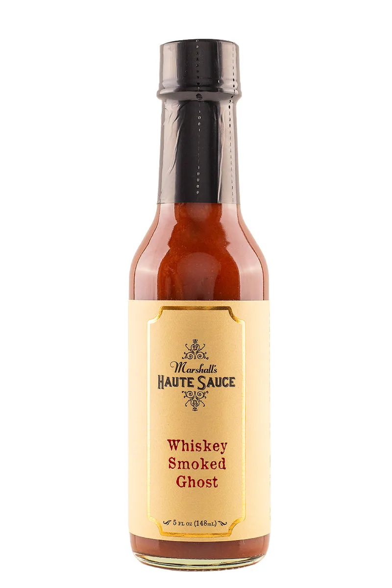 Whiskey Smoked Ghost | Marshall's Haute Sauce hot sauce bottle