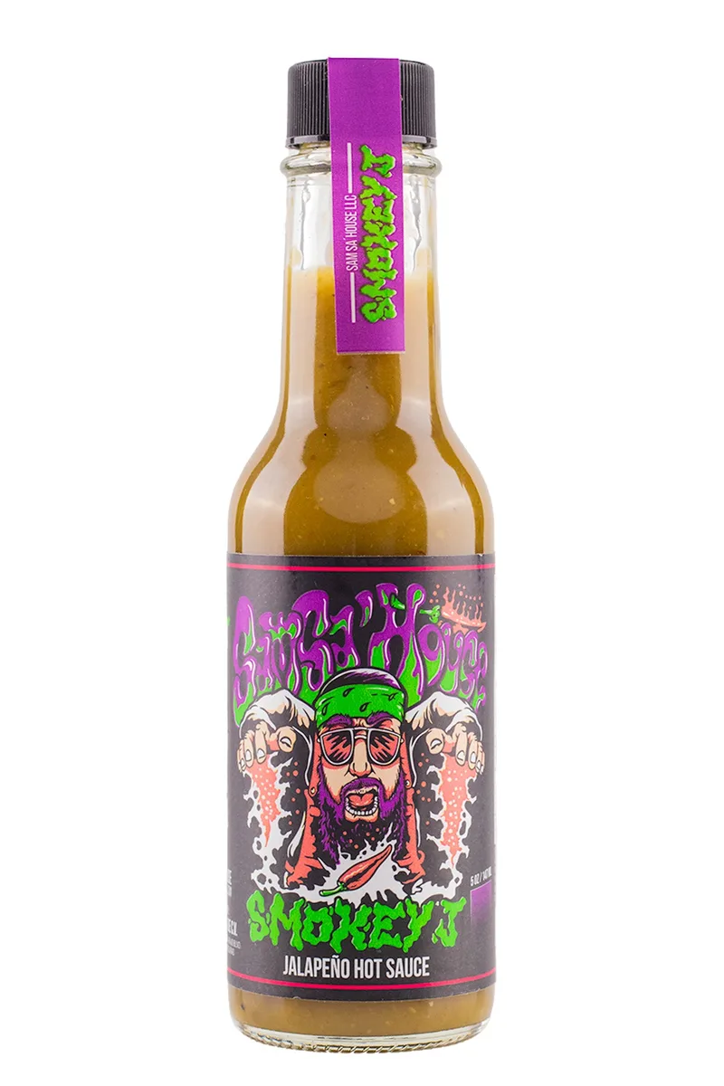 Smokey J Hot Sauce | Sam Sa'House hot sauce bottle