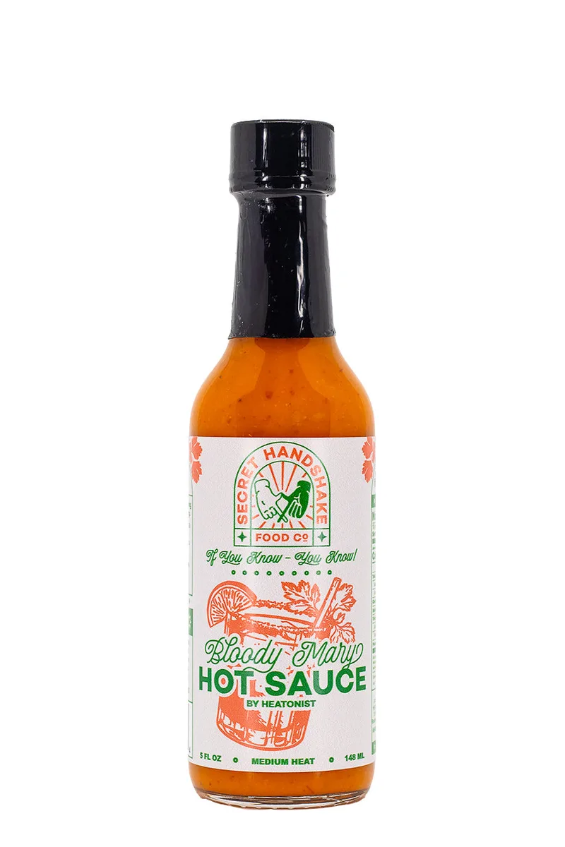 Bloody Mary Hot Sauce | Secret Handshake Food Co hot sauce bottle