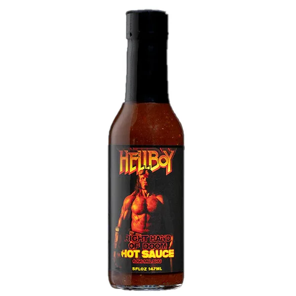 HELLBOY – The Right Hand of Doom by Hellfire Hot Sauce hot sauce bottle