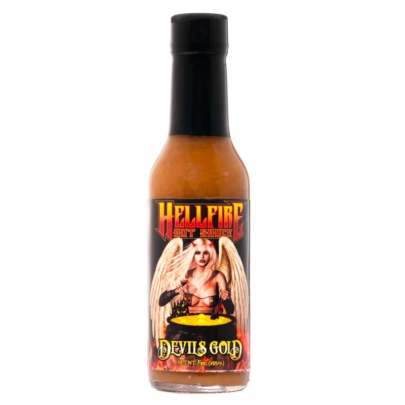 Devil's Gold - Multi-Award Winning Gourmet Hot Sauce by Hellfire Hot Sauce hot sauce bottle