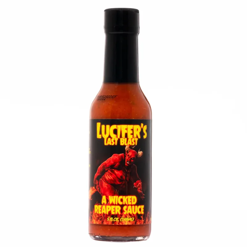 Lucifer's Last Blast - A Wicked Reaper Hot Sauce! by Hellfire Hot Sauce hot sauce bottle