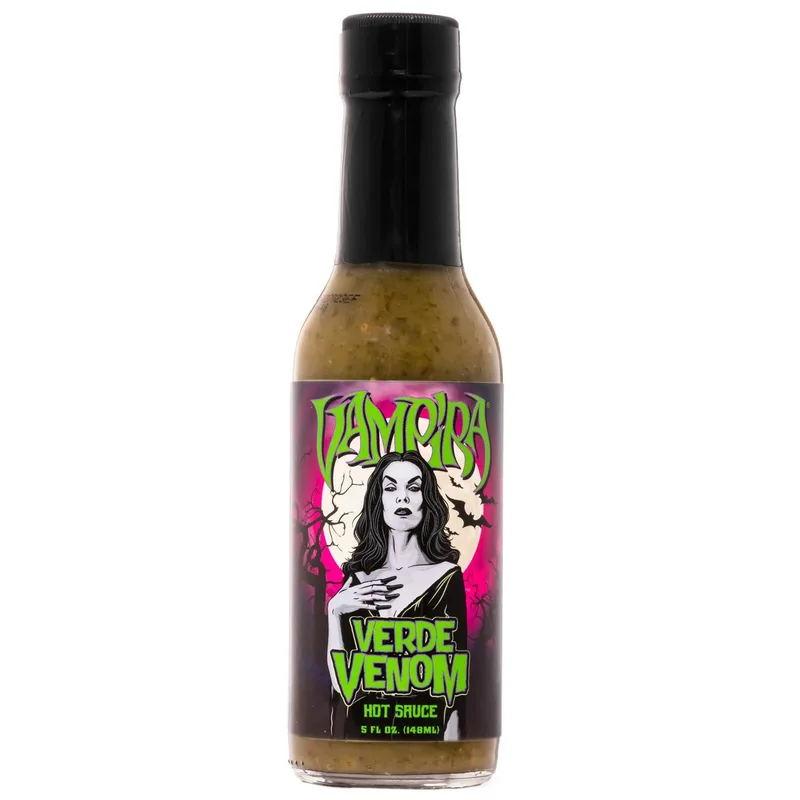Verde Venom - Official Vampira Hot Sauce by Hellfire Hot Sauce hot sauce bottle