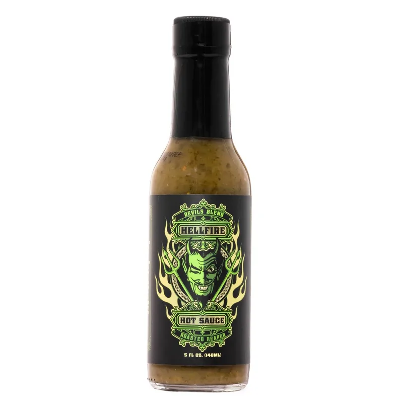 Devil’s Blend - Roasted Reaper Hot Sauce as Seen on Hot Ones! by Hellfire Hot Sauce hot sauce bottle