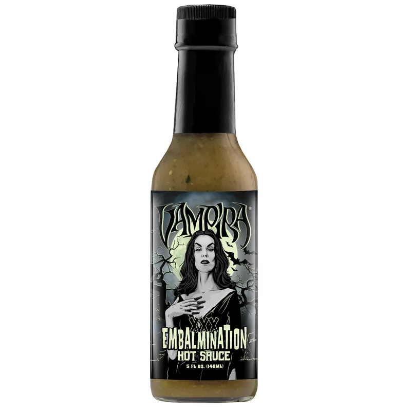 XXX Embalmination - Vampira Verde Green Hot Sauce by Hellfire Hot Sauce hot sauce bottle