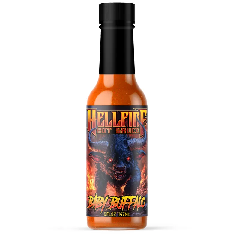 Hellfire Baby Buffalo Hot Sauce New! by Hellfire Hot Sauce hot sauce bottle