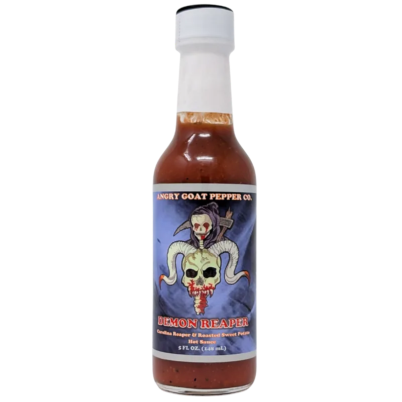 Angry Goat Demon Reaper Hot Sauce by Angry Goat Pepper Co. hot sauce bottle