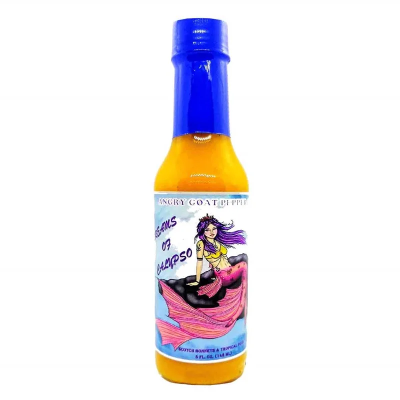 Angry Goat Dreams Of Calypso Hot Sauce by Angry Goat Pepper Co. hot sauce bottle