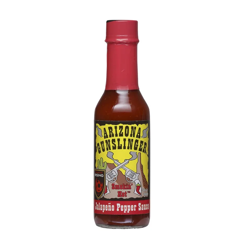Arizona Gunslinger Smokin' Hot Red Jalapeno Pepper Sauce hot sauce bottle