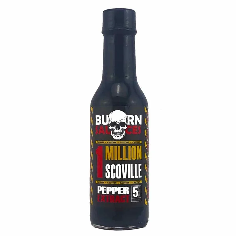 Burn Sauces 1M Scoville Pepper Extract hot sauce bottle
