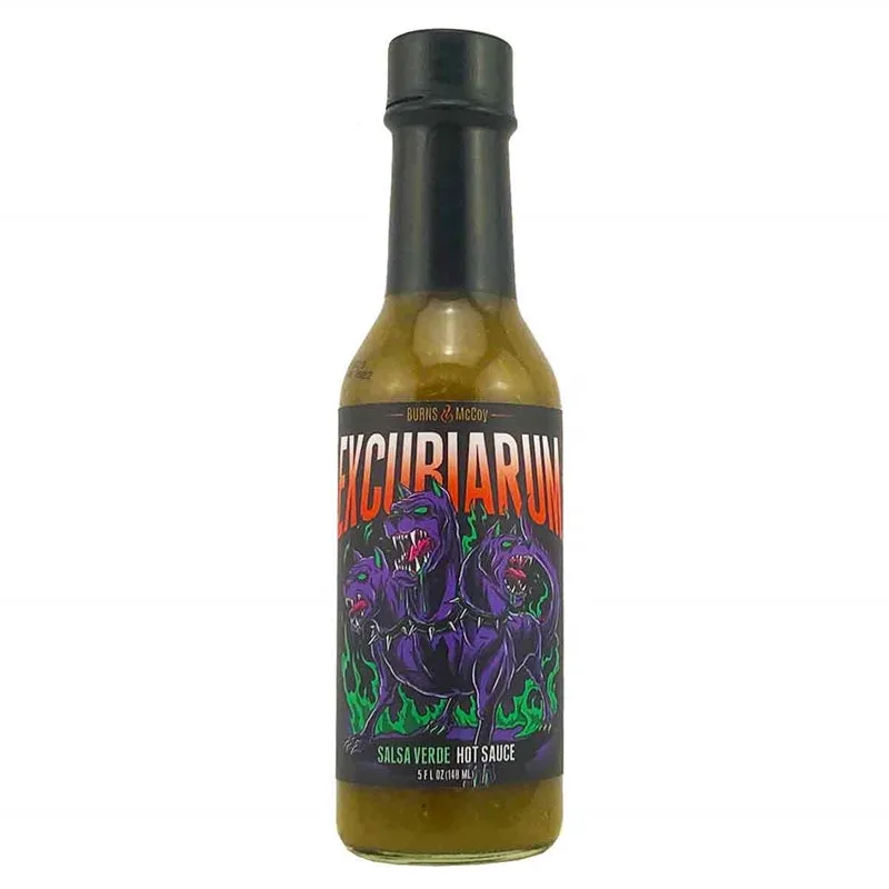 Burns & McCoy Excubiarium Salsa Verde Hot Sauce hot sauce bottle