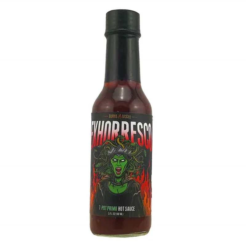 Burns & McCoy Exhorresco 7 Pot Primo Hot Sauce hot sauce bottle