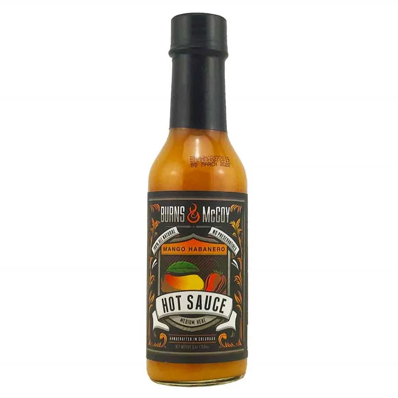 Burns & McCoy Mango Habanero Hot Sauce hot sauce bottle