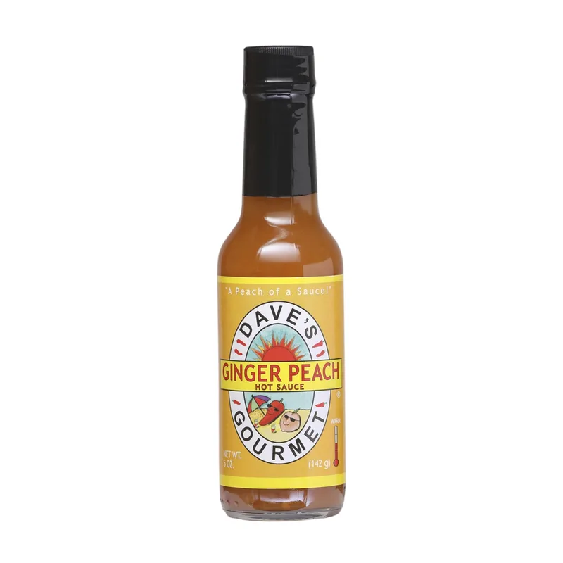 Dave's Gourmet Ginger Peach Hot Sauce hot sauce bottle