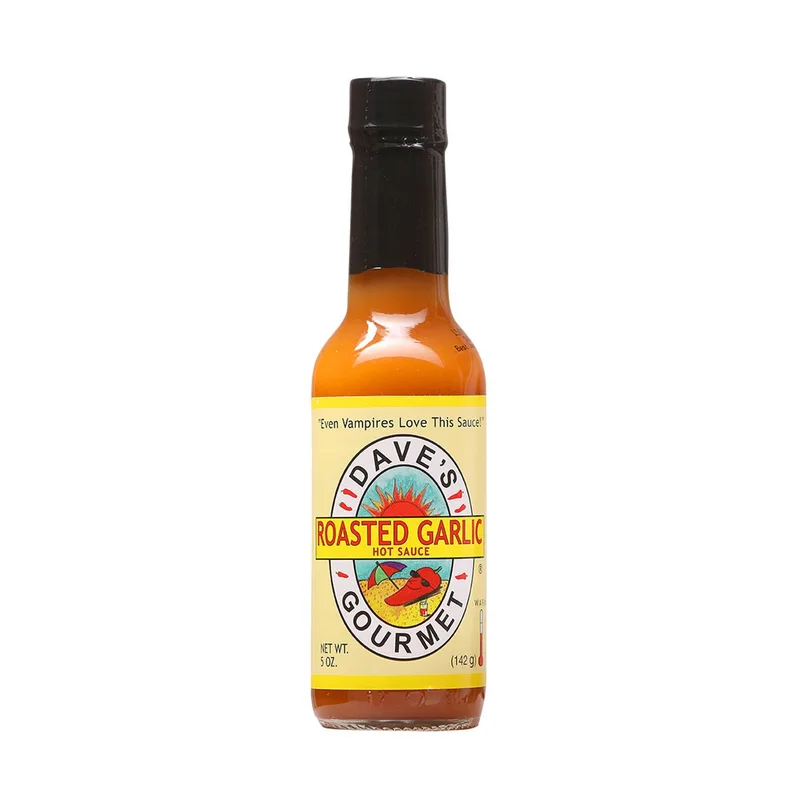 Dave's Gourmet Roasted Garlic Hot Sauce hot sauce bottle