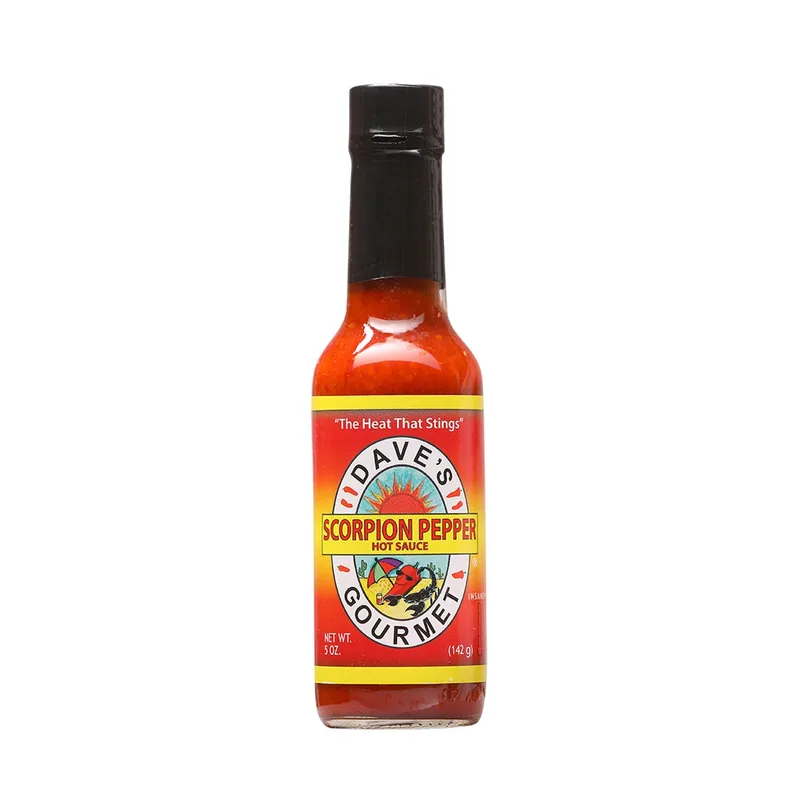 Dave's Gourmet Scorpion Pepper Hot Sauce hot sauce bottle