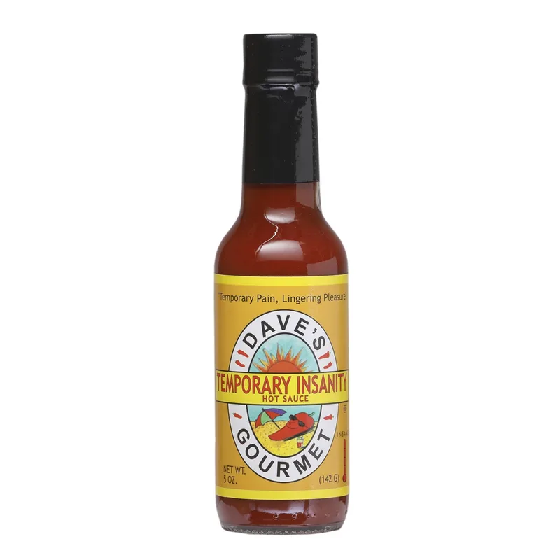 Dave's Gourmet Temporary Insanity Hot Sauce hot sauce bottle