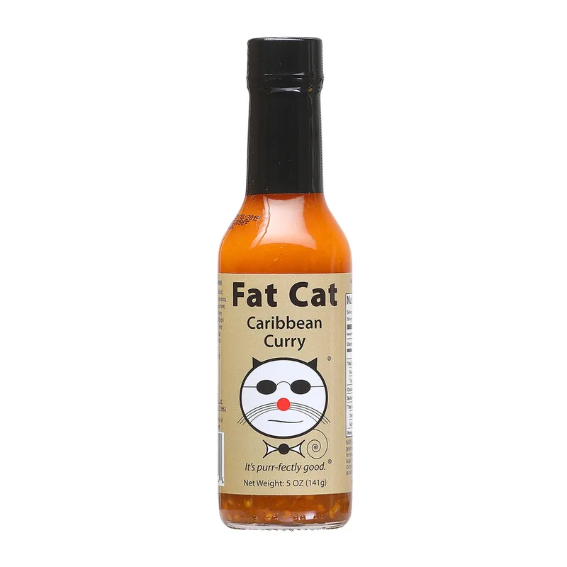 Fat Cat Caribbean Curry Hot Sauce hot sauce bottle