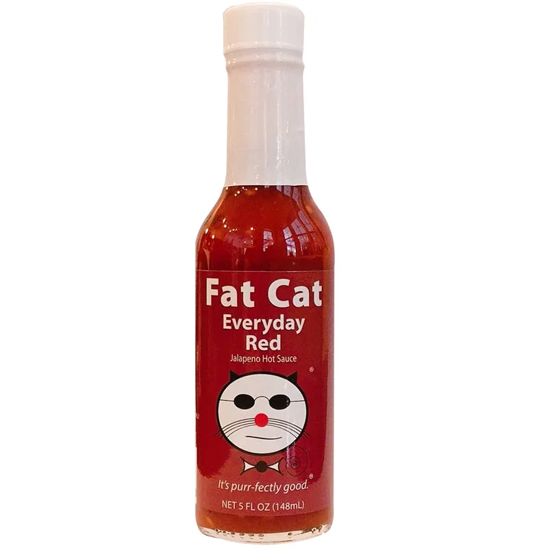 Fat Cat Everyday Red Jalapeno Hot Sauce hot sauce bottle