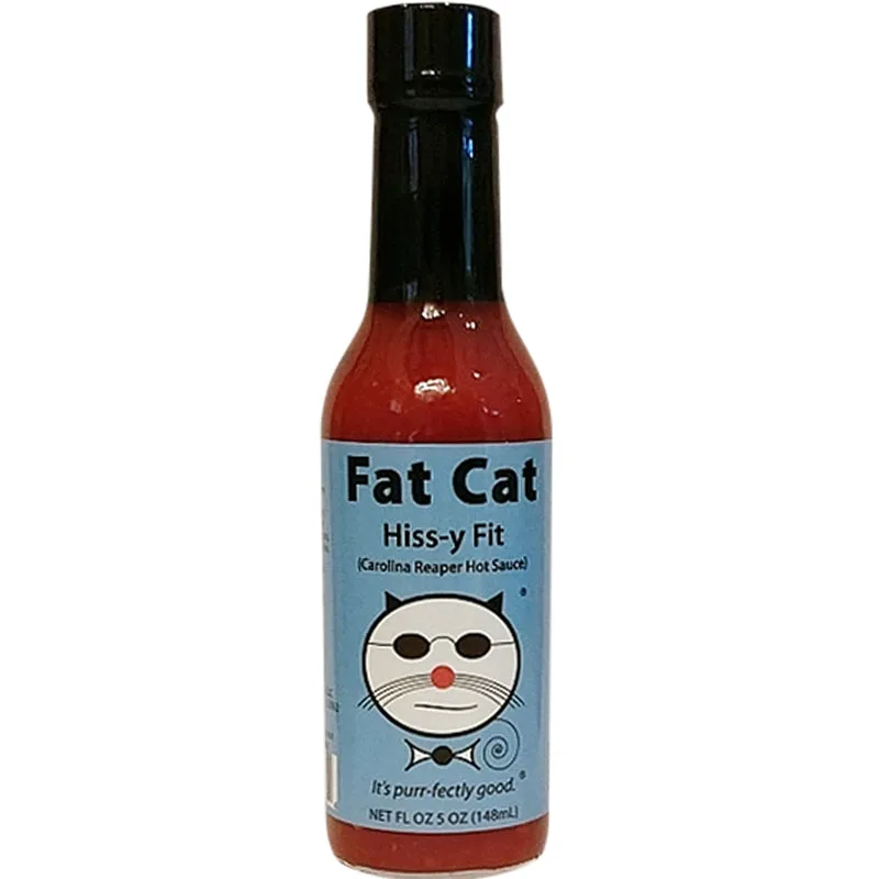 Fat Cat Hiss-y Fit Carolina Reaper Hot Sauce hot sauce bottle
