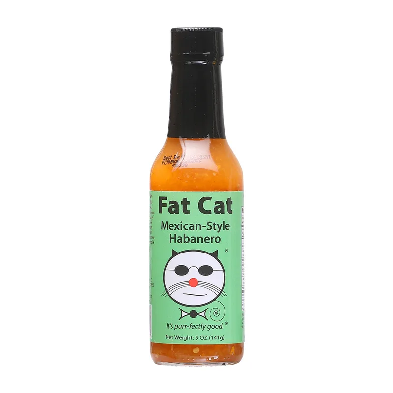 Fat Cat Mexican Style Habanero Hot Sauce hot sauce bottle