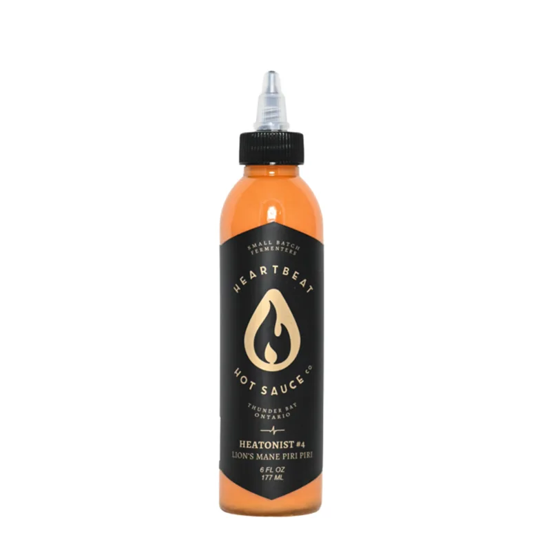 Heartbeat Lion's Mane Piri Piri Hot Sauce by Heartbeat Hot Sauce Co. hot sauce bottle