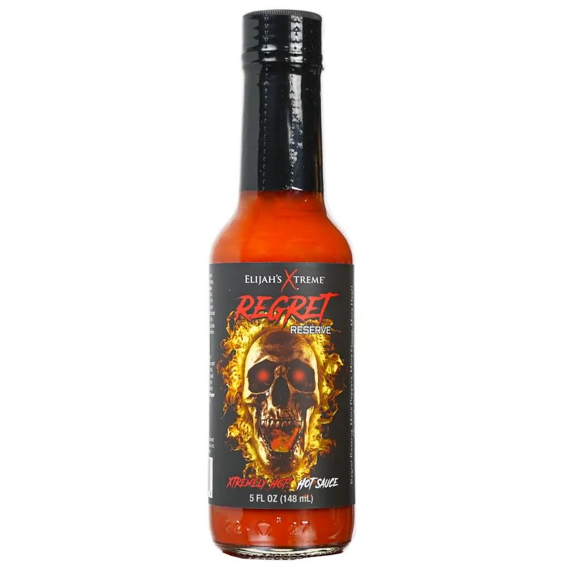 Elijah's Xtreme Regret Reserve Hot Sauce hot sauce bottle