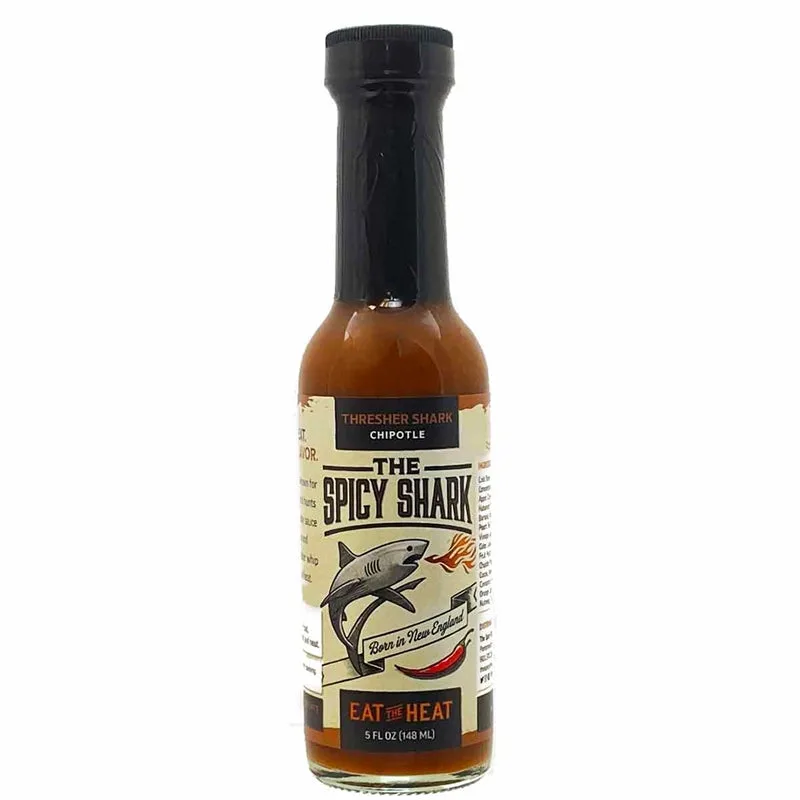 Spicy Shark Thresher Shark Chipotle Hot Sauce by The Spicy Shark hot sauce bottle