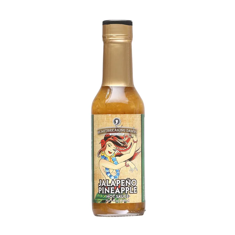 Heartbreaking Dawn's Jalapeno Pineapple Hot Sauce hot sauce bottle