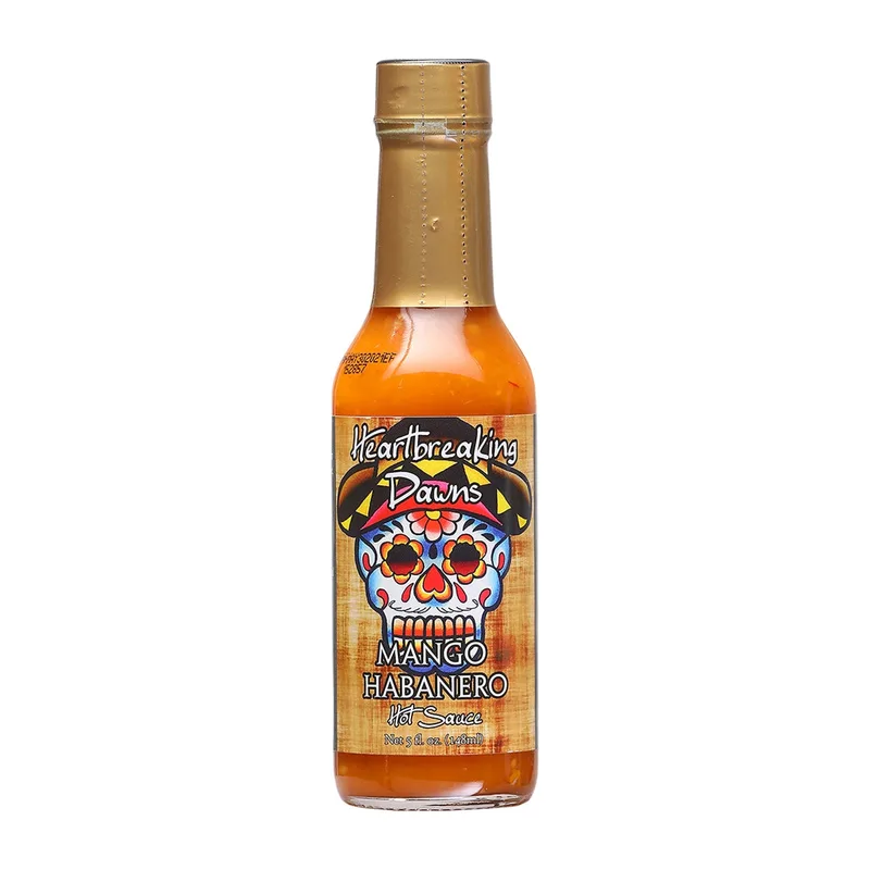 Heartbreaking Dawn's Mango Habanero Hot Sauce hot sauce bottle