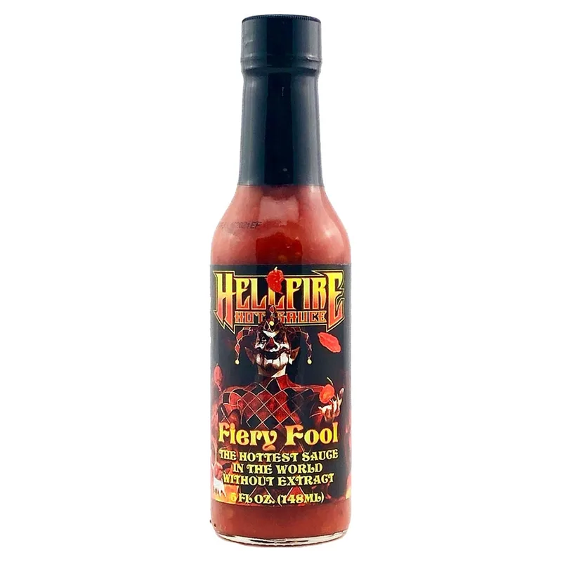 Hellfire Fiery Fool Hot Sauce by Hellfire Hot Sauce hot sauce bottle