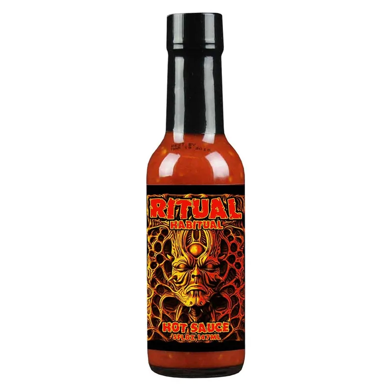 Hellfire Ritual Habitual Hot Sauce by Hellfire Hot Sauce hot sauce bottle