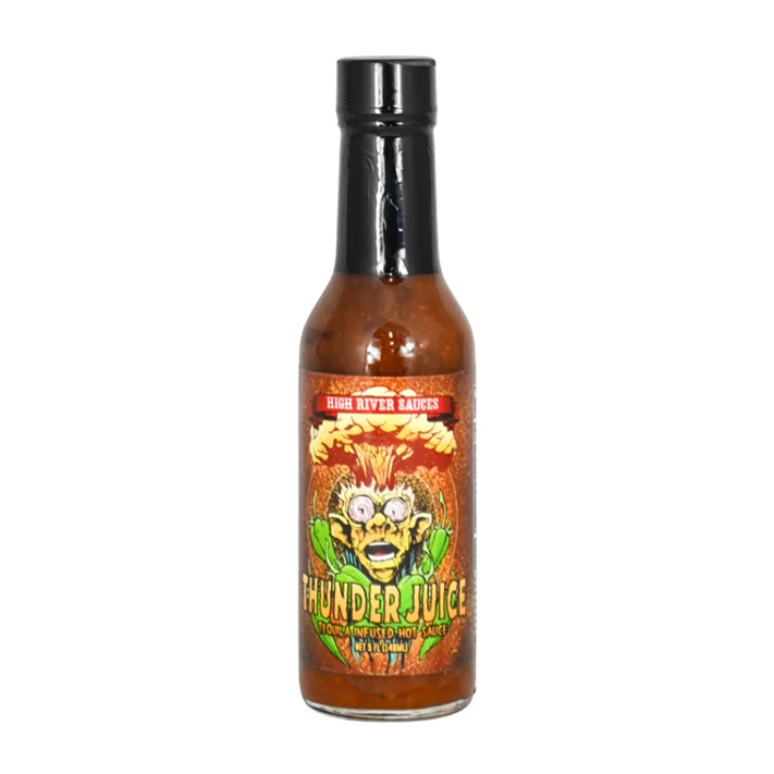 High River Thunder Juice Tequila Infused Hot Sauce by High River Sauces hot sauce bottle