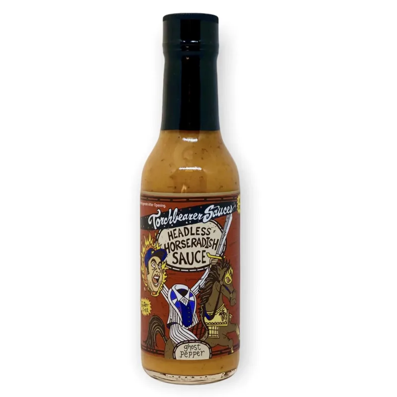 Torchbearer Headless Horseradish Hot Sauce by Torchbearer Sauces hot sauce bottle