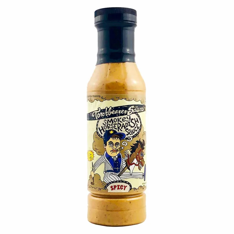 Torchbearer Smokey Horseradish Sauce by Torchbearer Sauces hot sauce bottle