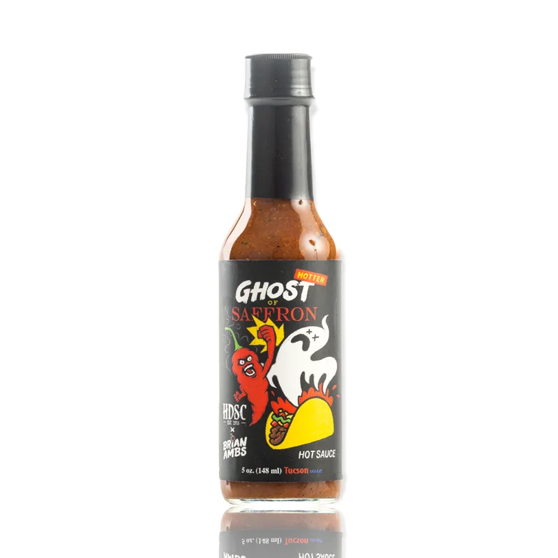 High Desert Hotter Ghost of Saffron Hot Sauce by High Desert Sauce Co. hot sauce bottle