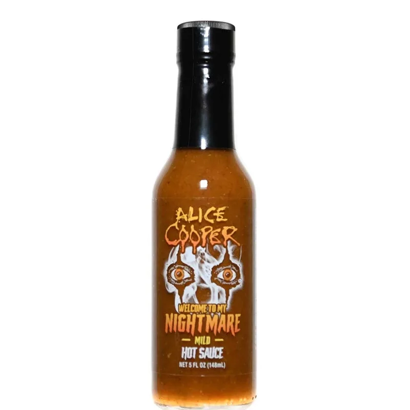 Alice Cooper Welcome To My Nightmare Mild Hot Sauce by Alice Cooper hot sauce bottle