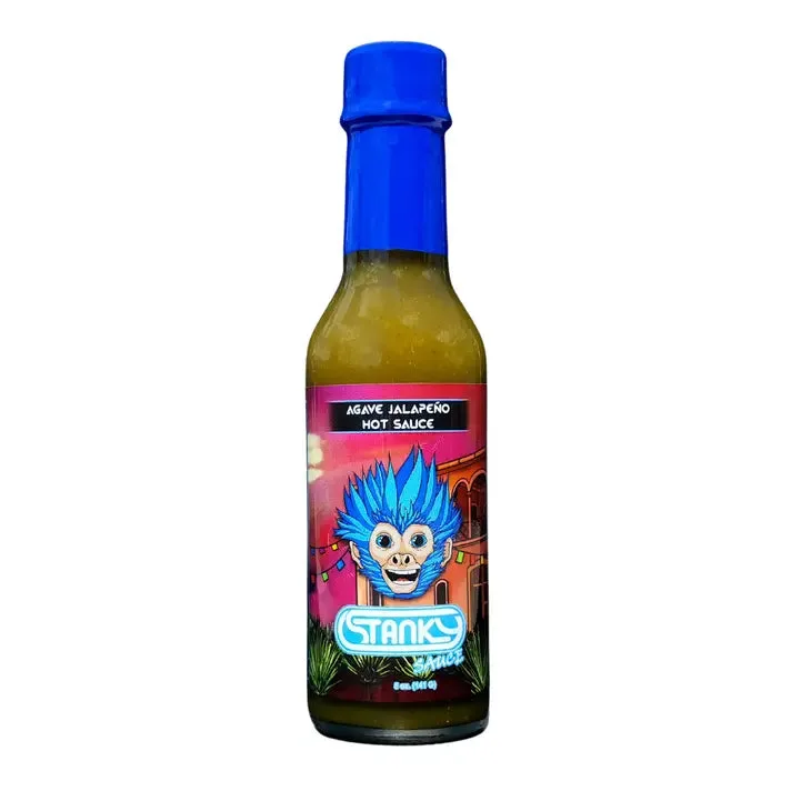 Stanky Sauce Agave Jalapeno Hot Sauce hot sauce bottle