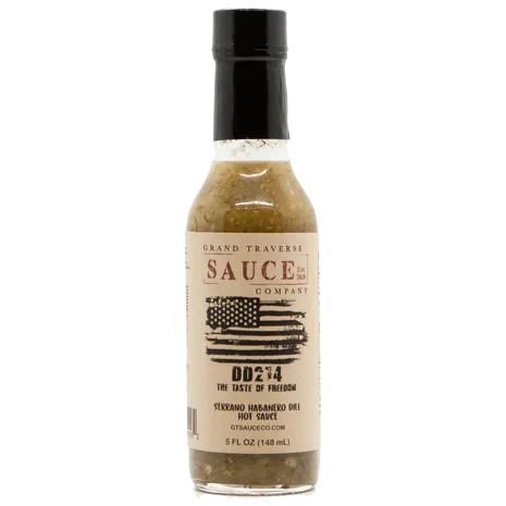 Grand Traverse Sauce Co. DD214 Hot Sauce by Grand Traverse Sauce Company hot sauce bottle