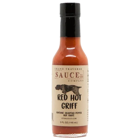 Grand Traverse Sauce Co. Red Hot Griff Hot Sauce by Grand Traverse Sauce Company hot sauce bottle