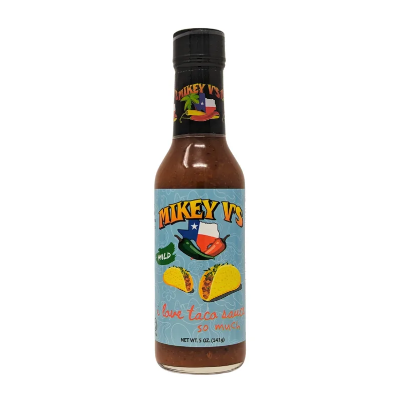 Mikey V's I Love Taco Sauce - Mild by Mikey V's Foods hot sauce bottle
