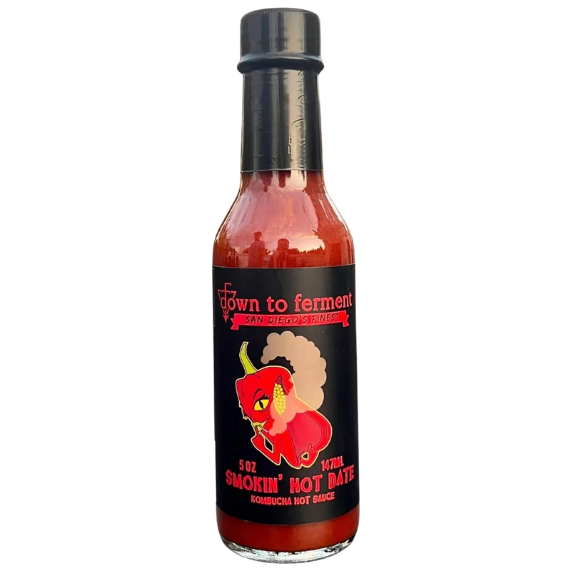 Down to Ferment Smokin' Hot Date Hot Sauce hot sauce bottle